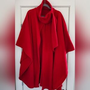 Plus Size Red Cape w/Velcro Scarf (Attached)